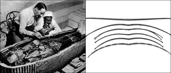 A tumba do faraó Tutancâmon, descoberta em 1992, e os arcos lá encontrados